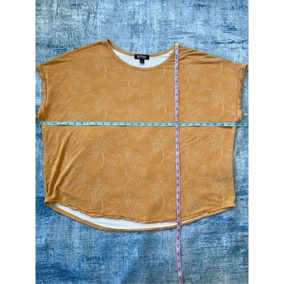 Buffalo David Ditton Mustard Yellow Floral Blouse XXL - Picture 6 of 7